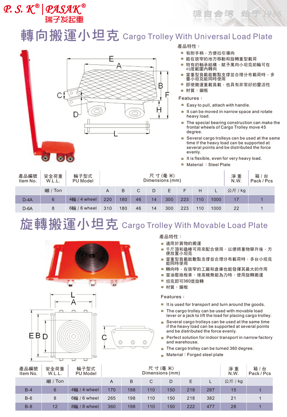 P.S.K-B型旋轉(zhuǎn)搬運(yùn)小坦克